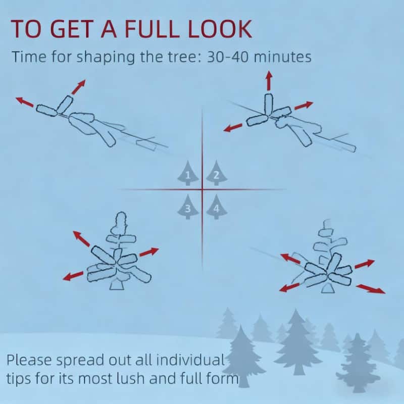 Slim Artificial Pencil Christmas Tree - Realistic Branches, Plastic Base - White