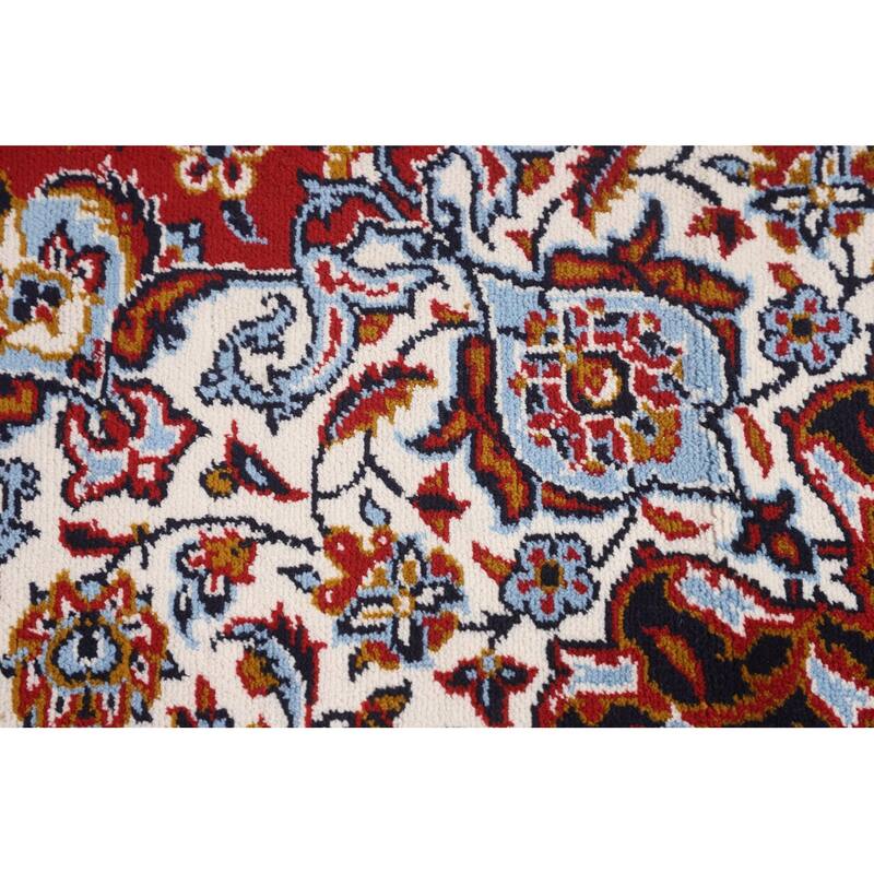 Red Floral Kashan Turkish Area Rug Home Decor Machine-Made Carpet - 9'9" x 13'4"