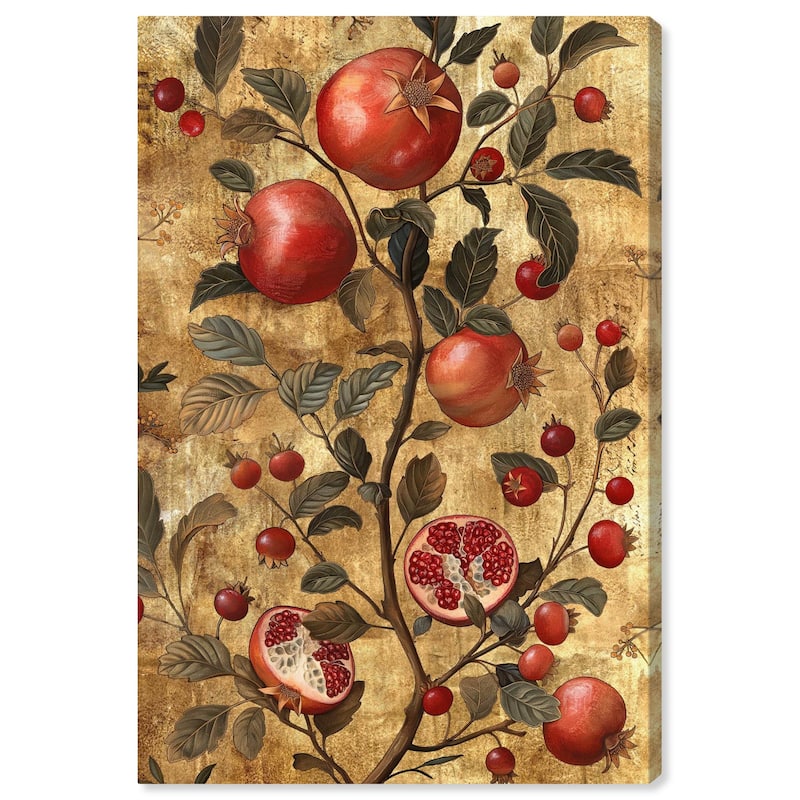 Golden Pomegranate Canvas by Art Remedy, Gallery Wrapped - 30" x 45"