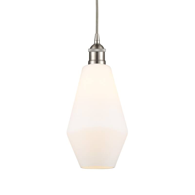 Innovations Lighting 616-1P-15-7 Cindyrella Pendant Cindyrella 7" Wide - Brushed Satin Nickel / Cased Matte White