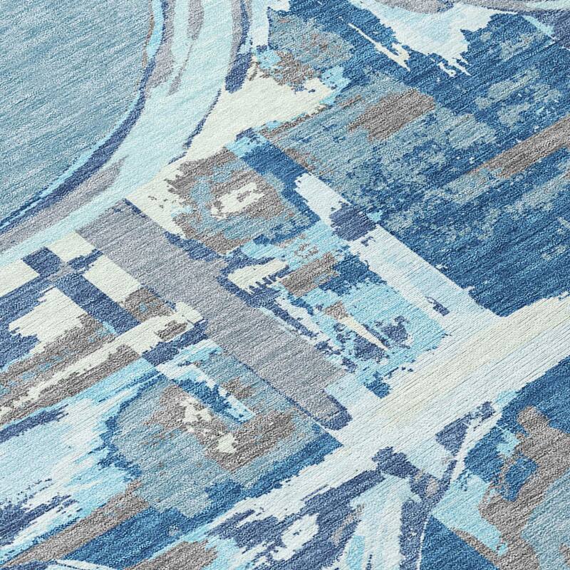 HomeRoots Geometric Transitional Rectangle Outdoor Rug