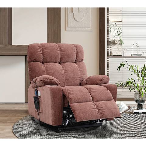 Fabric Power Lift Recliner Chair with Heat Massage