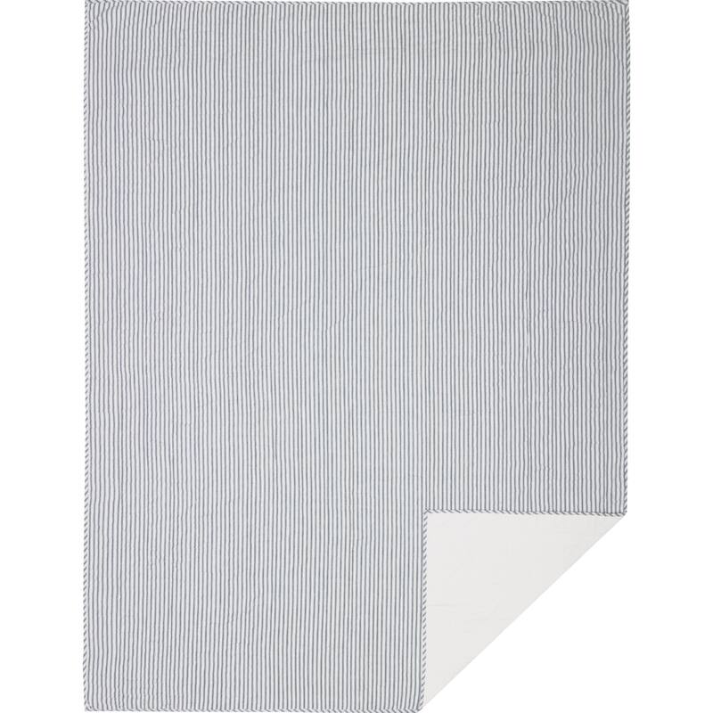Sawyer Mill Ticking Stripe Quilted Coverlet