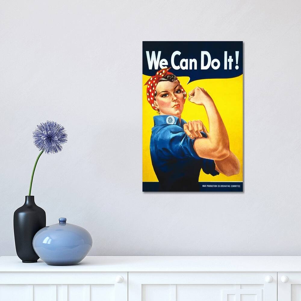 iCanvas "We Can Do It! (Rosie The Riveter) Poster" by J. Howard Miller Canvas Print