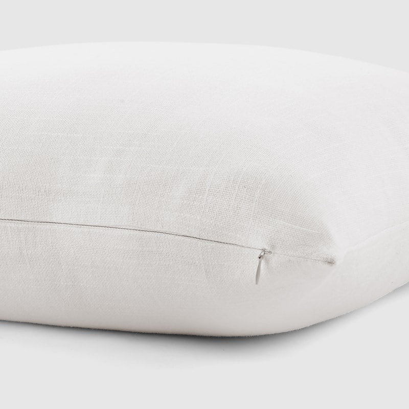 Washed and Distressed Cotton Decor Throw Pillow in Stone Washed