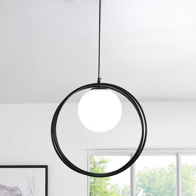 1-Light Modern Minimalist Ring Globe Chandelier
