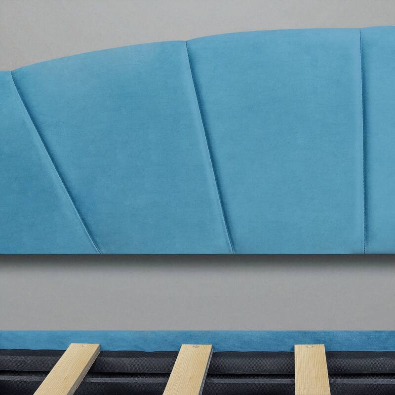 Twin Upholstered Daybed with Storage Drawers and Wood Slats, Velvet Fabric Frame, No Box Spring Needed