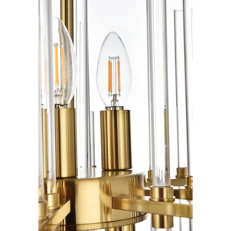 Samuel 17 inch Crystal Rod Pendant - N/A