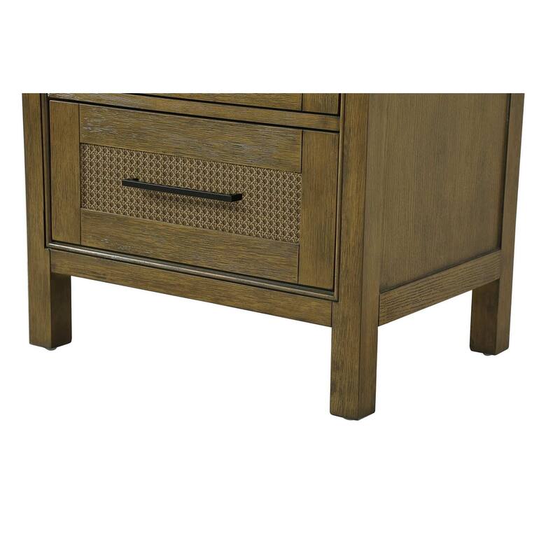 Winslow 16-28 Inch Bath Storage Glass Cabinet