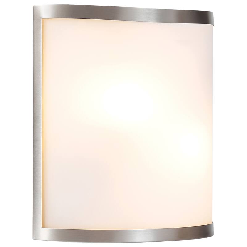 Access Lighting Artemis Basic Wall Sconce - 2-Light - Brushed Steel Finish - Bulb Included