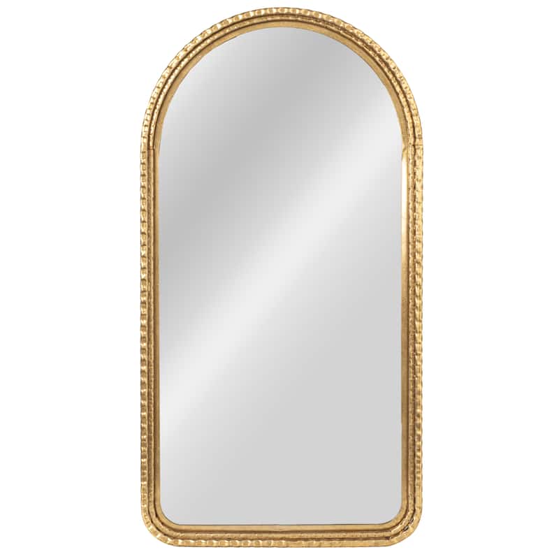 Decorative Arched Metal Wall Mirror - 17.3"L x 1.4"W x 32.9"H
