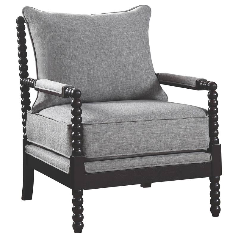 Blanchett Upholstered Bobbin Accent Chair - Grey