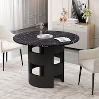 42 Inch With Marble Table Top Round Dining Table - On Sale - Bed Bath ...