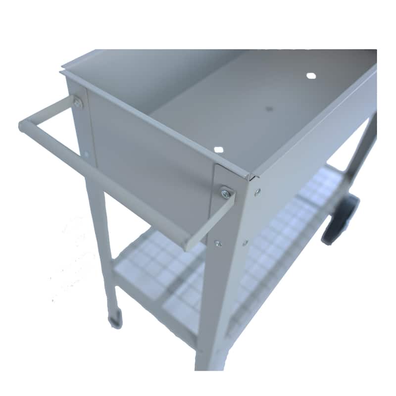 Metal Raised Garden Bed on Wheels for Outdoor Use