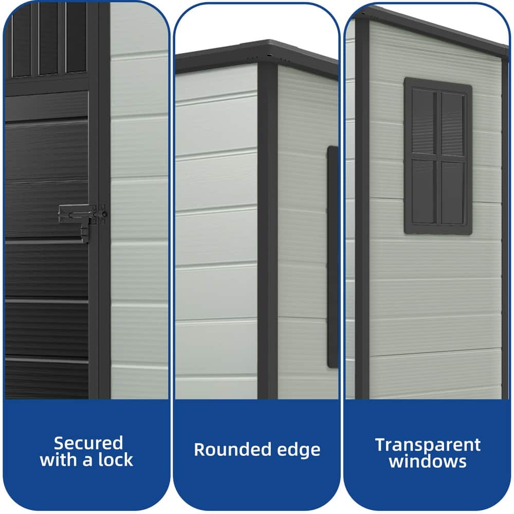 Moasis 5x3FT Outdoor Storage Shed with Lockable Door - 5' X 3'