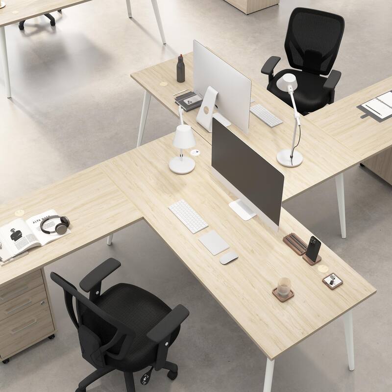 Bush Business Furniture Vista 60W Desk with File Cabinet, Bookcase