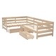 preview thumbnail 4 of 25, Twin Size L-shaped Platform Bed with Storage Drawers, Wooden Bed Frame