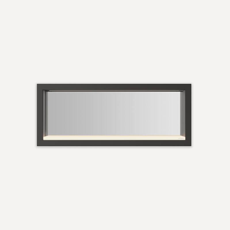 Robern COV2410D4E2 23-1/4" x 9-3/8" Lighted Framed Medicine Cabinet - Matte Black