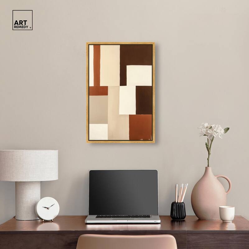 Tonal Grid I Canvas by Art Remedy