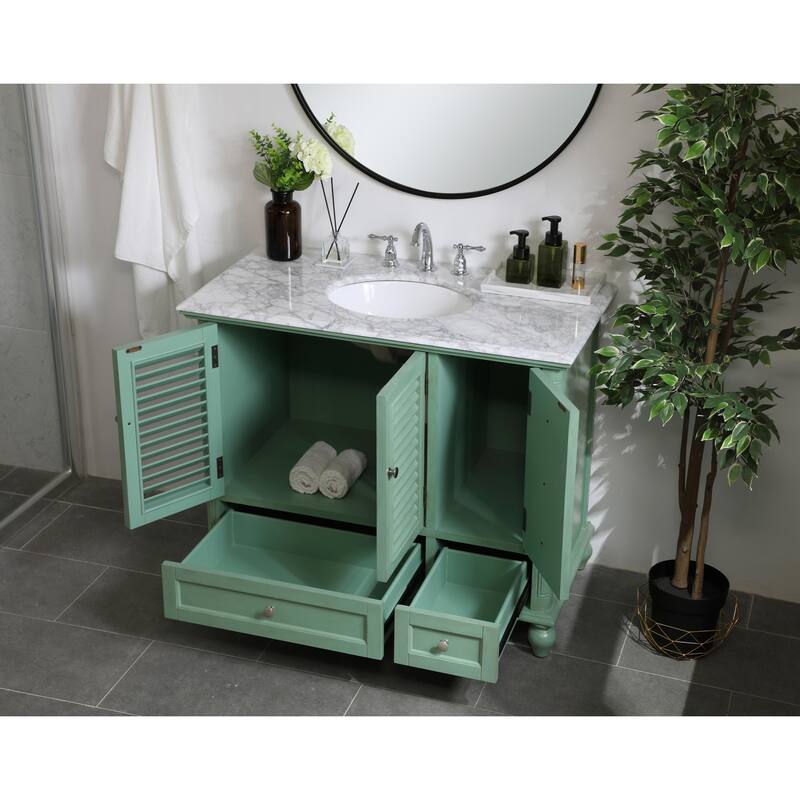 Core 36 - 48 Inch Single Bathroom Vanity - 42 Inches - Vintage Mint