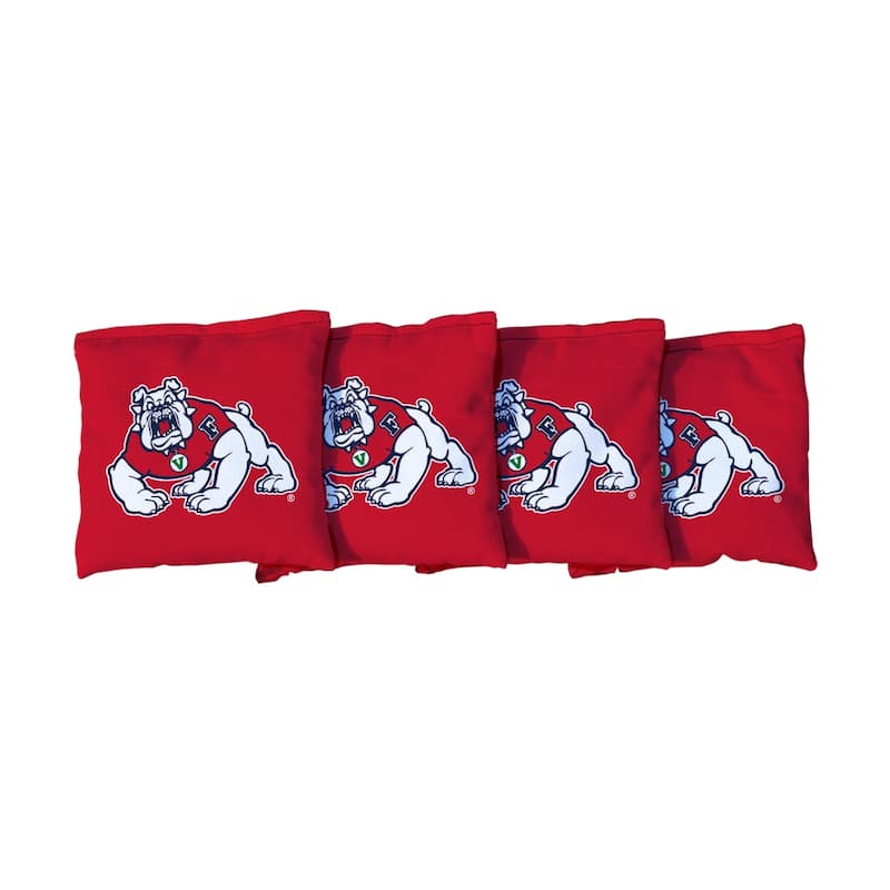 Fresno State Bulldogs Red Cornhole Bags - All-Weather Resin Filled
