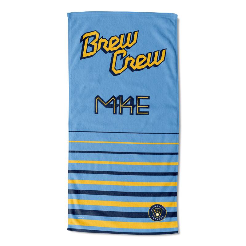 MLB City Connect Printed Beach Towel - 30" x 60" - Milwaukee Brewers