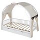 preview thumbnail 11 of 18, Twin Size Bed with Arched Canopy and Integrated Drawers , Pinewood Construction, Playful Tent