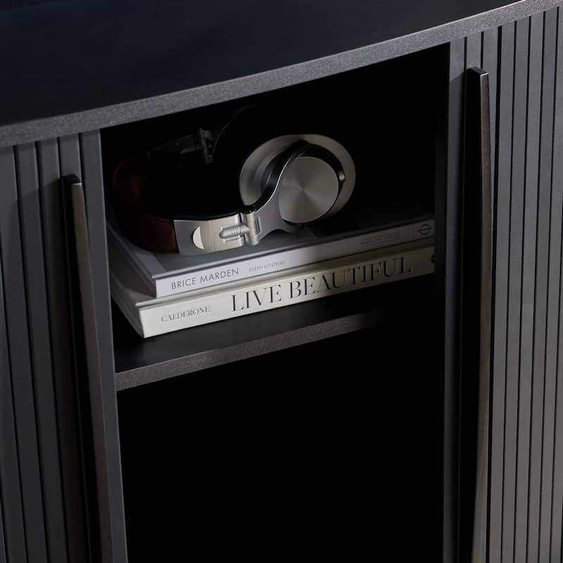 SAFAVIEH Home Sabby Tambour Door Compact Sideboard/TV Stand - 39"W x 20"D x 32"H