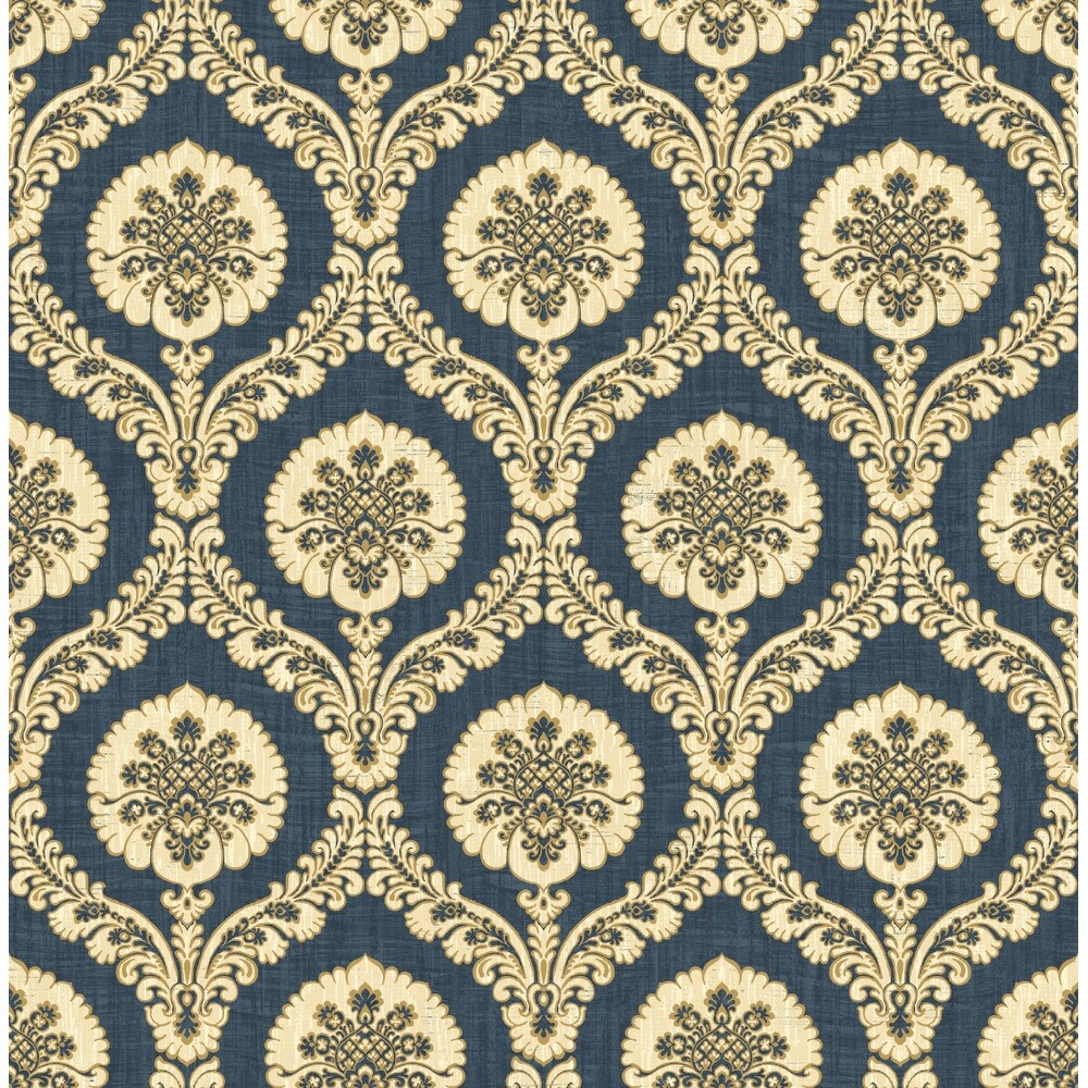 Damask, Metallic Wallpaper - Bed Bath & Beyond