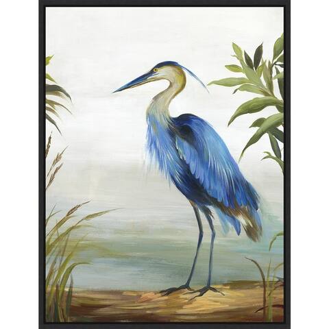 Canvas Art Framed 'Blue Heron' by Aimee Wilson