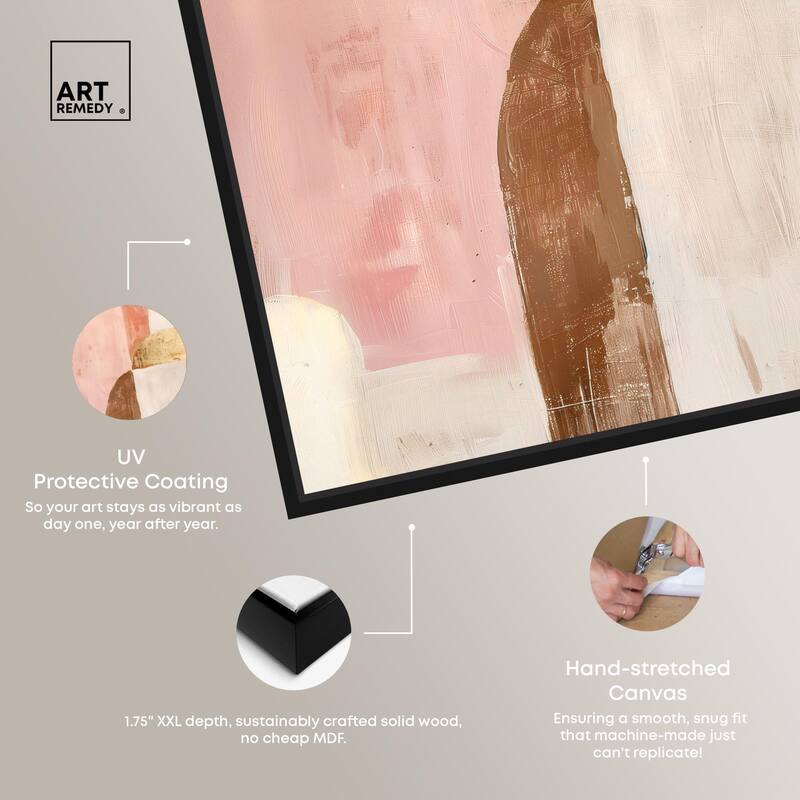 Rose Quartz and Sand II Canvas by Art Remedy