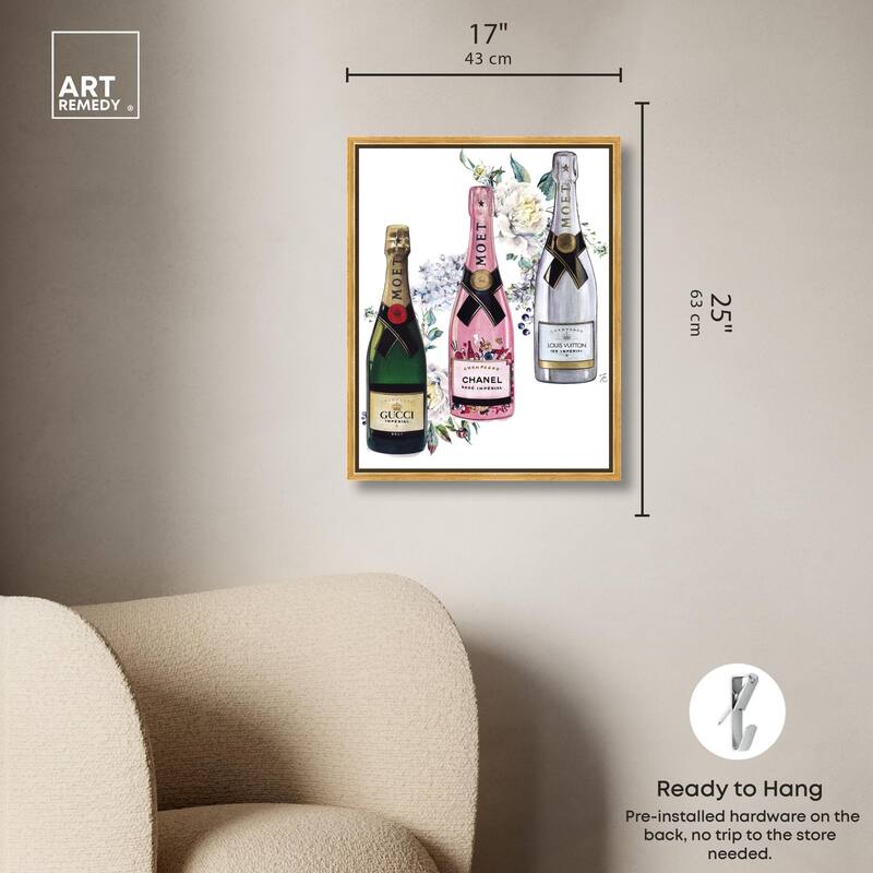 Doll Memories - Champagne Floral Canvas by Art Remedy