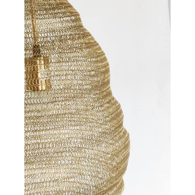 1 Light Gold Chain Basket Pendant