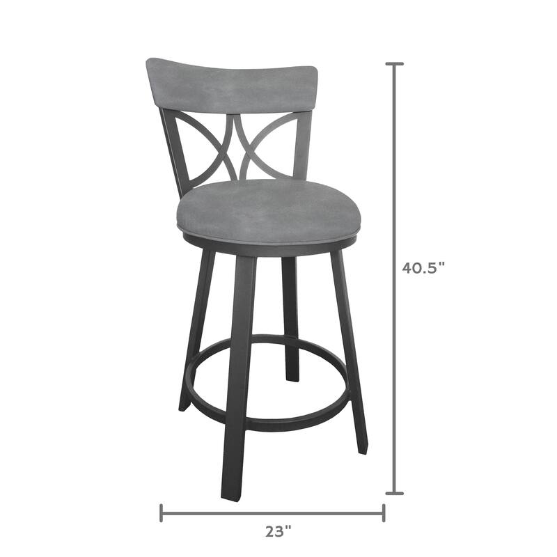Tempo Furniture Bradley Swivel 26" Counterstool/30" Barstool by Furnish Theory