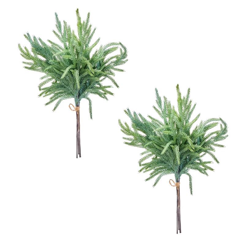 17" Real Touch Norfolk Pine Bundle Set of 2