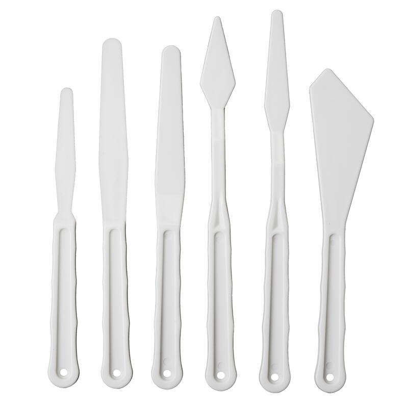 Bright Creations 30 Pcs Plastic Palette Knives for Painting, Assorted Sizes Acrylic Paint Set
