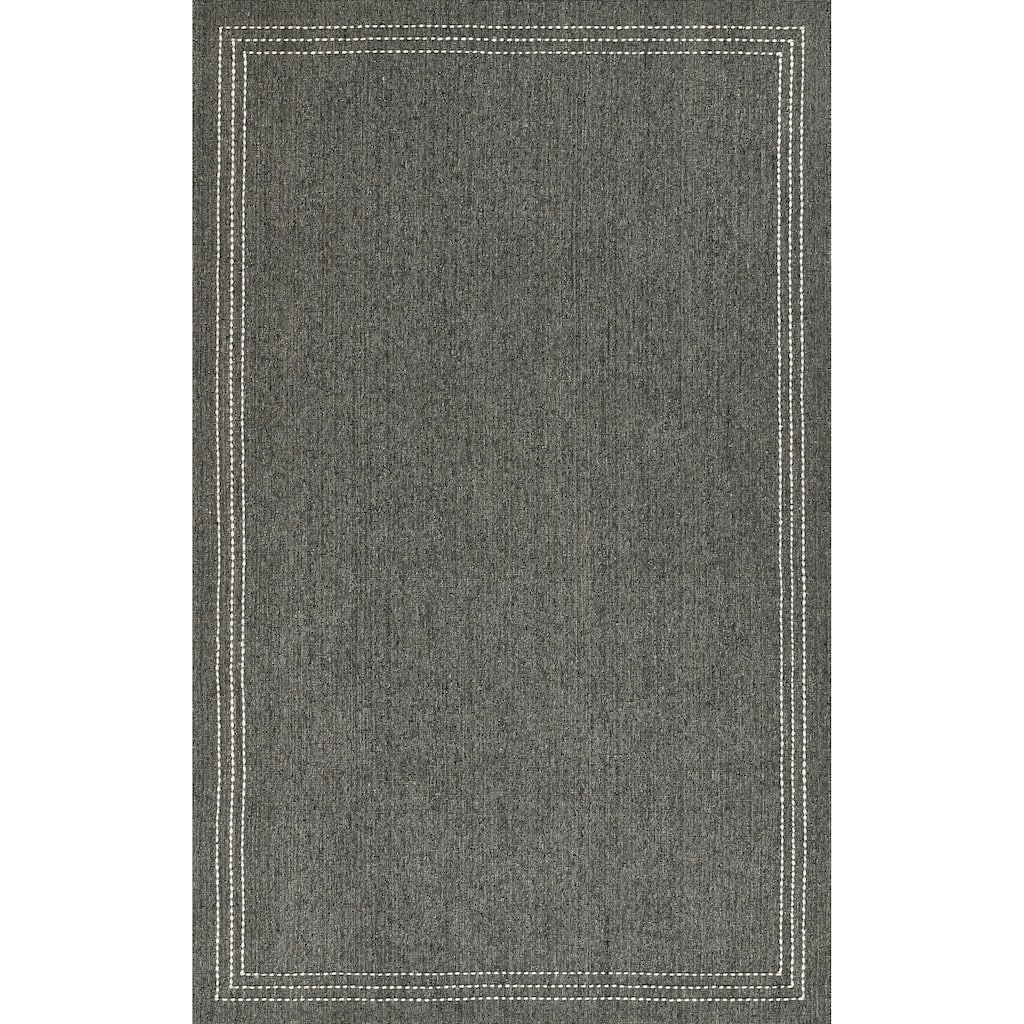 Momeni Oliver Solid Wool and Polyester Hand Loomed Area Rug