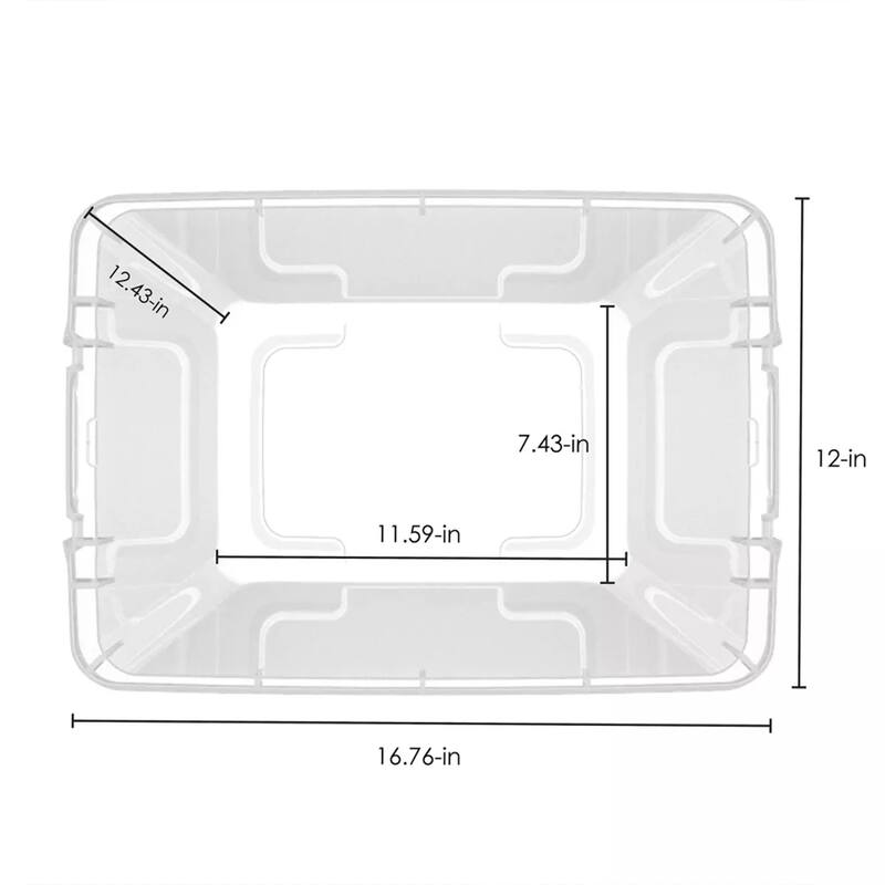 Hefty 6 Pack 32 Quart Hi-Rise Stackable Plastic Storage Bin w/ Lid, Quarry Gray - 2.14
