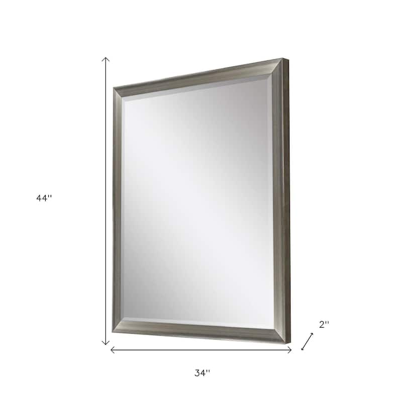 HomeRoots 44" White Framed Accent Mirror - 34.00 in. x 44.00 in. x 2.00 in.