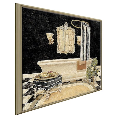 "Maison Bath II" Print on Floating Canvas