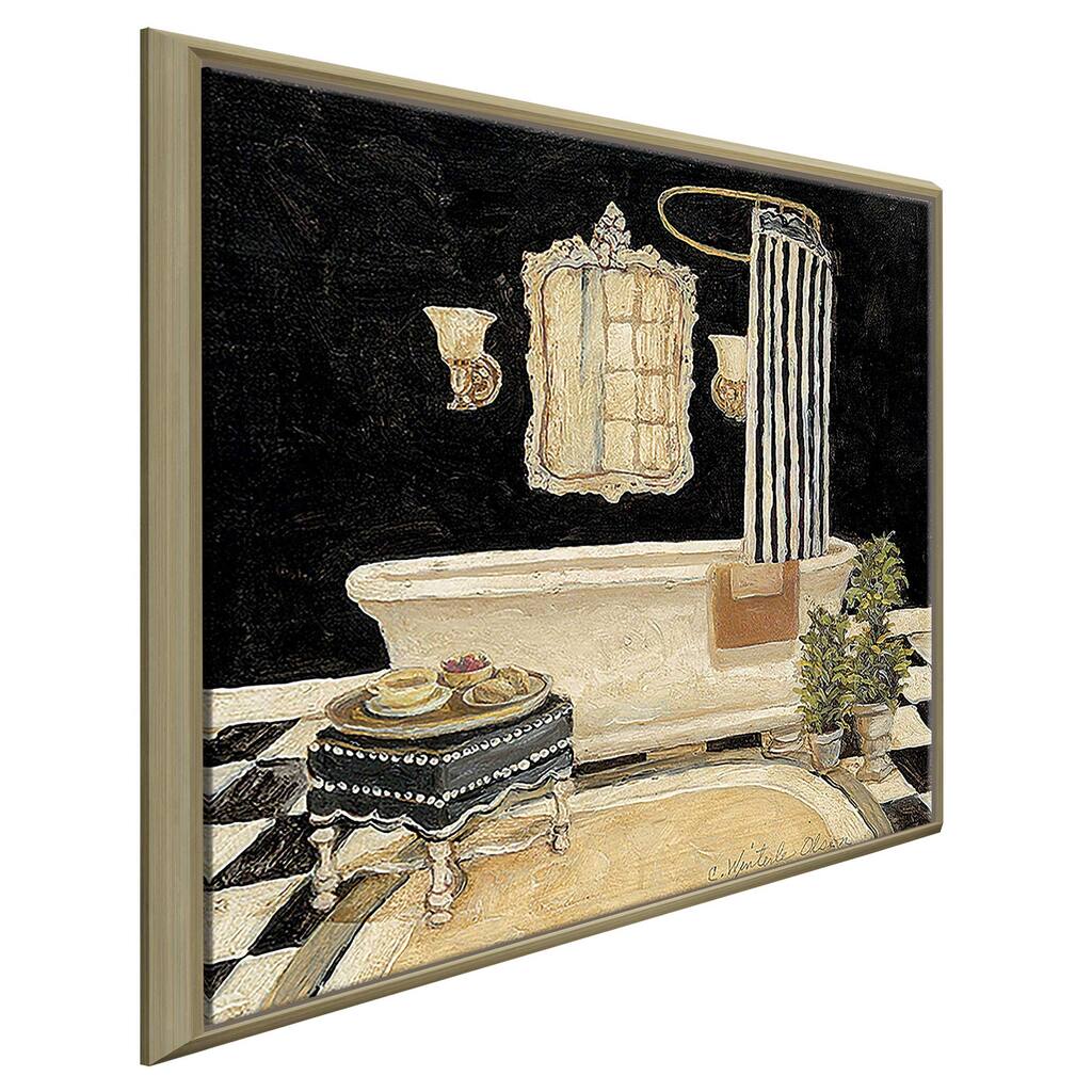 "Maison Bath II" Print on Floating Canvas