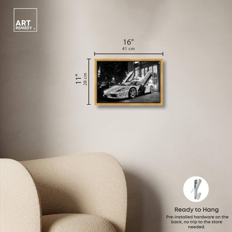 Glistening Tiger and Car Canvas by Art Remedy
