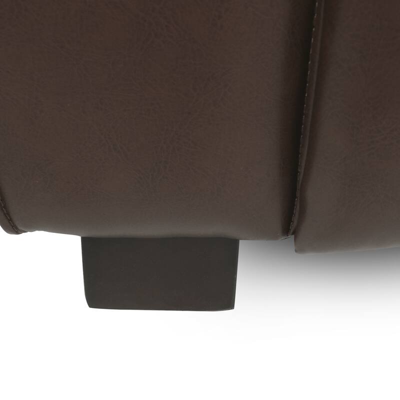 Dark Brown Modern 80.25" 3-seater Tuxedo Arms Sofa with Birch Wood Legs for Living Room