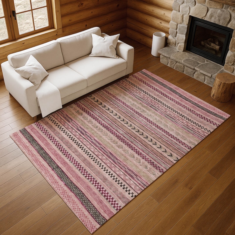 Premium Washable Super Soft Boho Stripes Mayfield Rug
