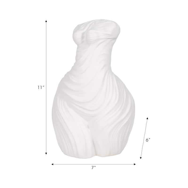Abstract Female Torso Sculpture in Resin - Decorative Objects for Home Decor