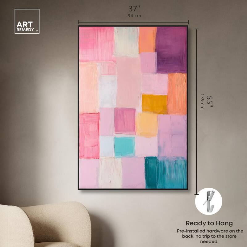 Color Squares III Canvas by Art Remedy