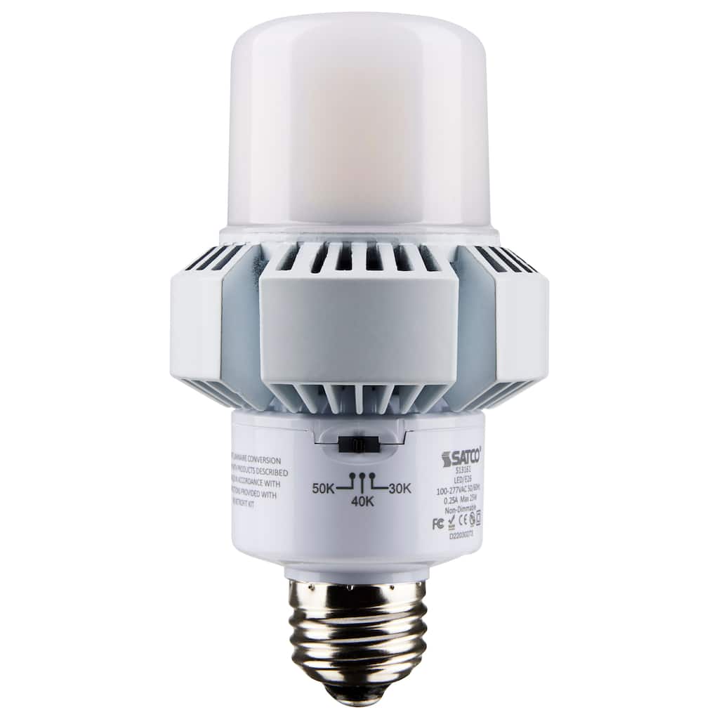 25 Watt A-Plus 23 LED CCT Selectable 3K/4K/5K Medium base 100-277 Volt ColorQuick Technology - White - N/A