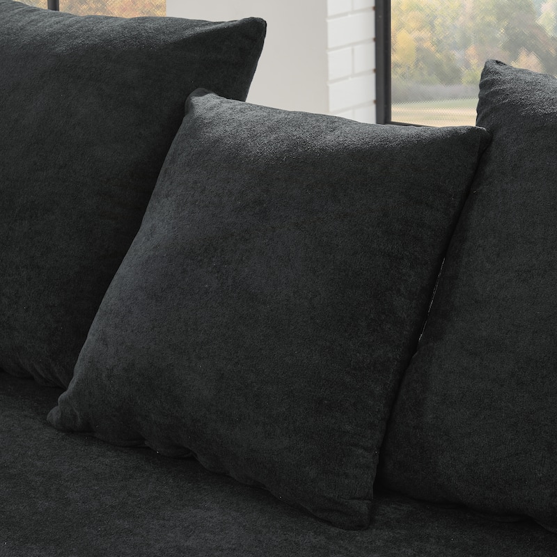 Modern Upholstered L-Shape Sectional Sofa Couch