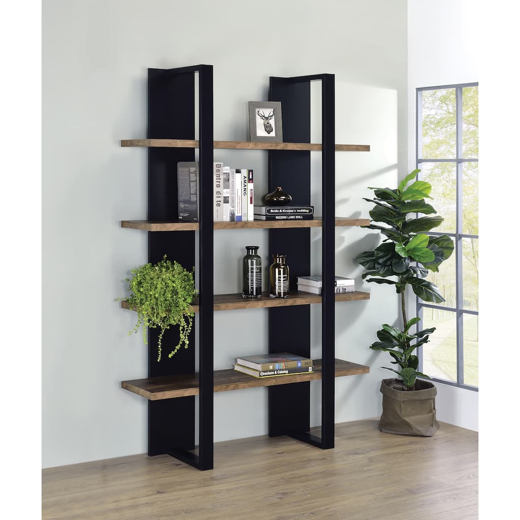 Mystrene 4-shelf Two-tone Bookcase