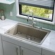 preview thumbnail 5 of 59, Karran QT-812 Top Mount 33 in. Large Single Bowl Quartz Kitchen Sink Kit